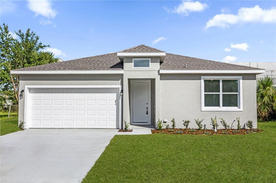 Front exterior of a new home in , Sanford, FL, highlighting curb appeal (Image 16).