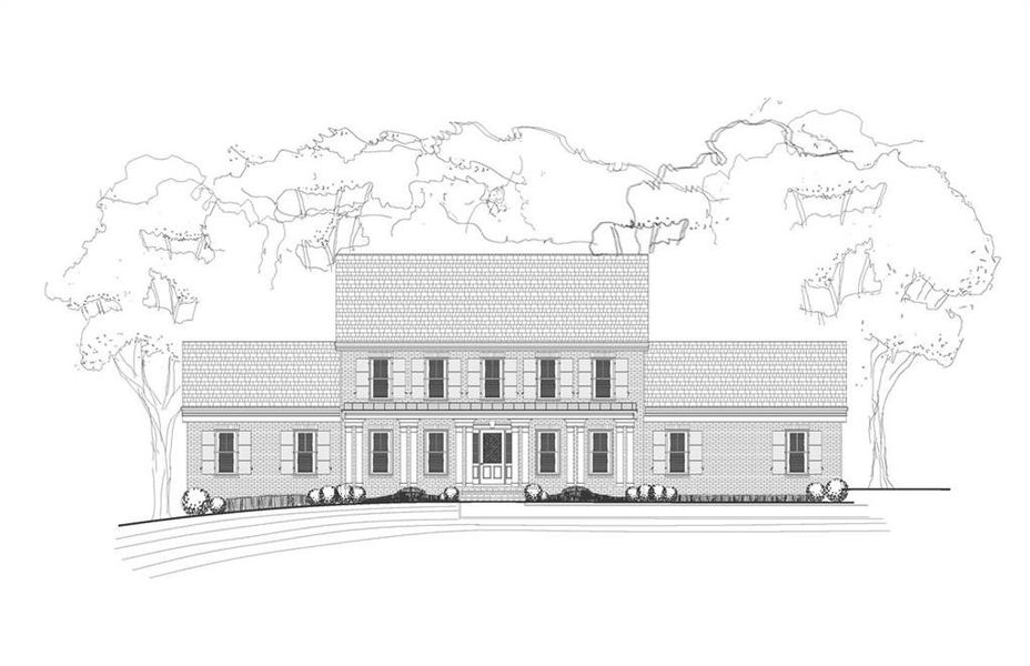 Exterior rendering of this home design in , Roswell, GA (Image 4).