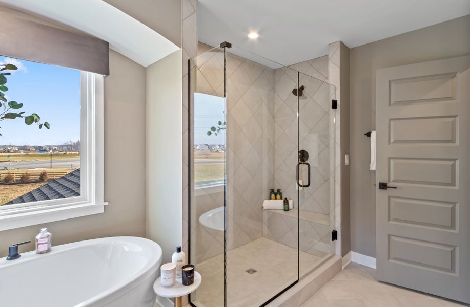 Representative furnished interior of a home built from the Huxley by Fischer Homes in Veranda Manor, Canton (Image 30).