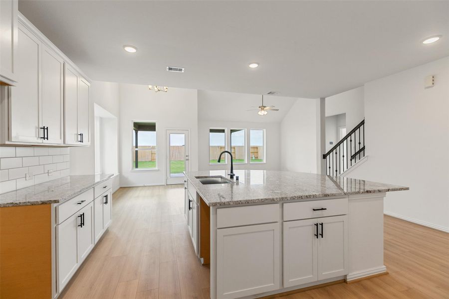 Furnished interior view inside a new home in Creekhaven, Iowa Colony (Image 5). Furnished interior view inside a new home in Creekhaven, Iowa Colony (Image 5).