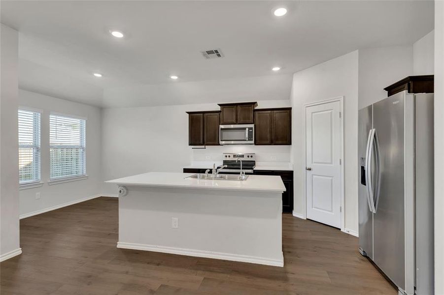 Furnished interior view inside a new home in Enclave at Pecan Creek, Krugerville (Image 9). Furnished interior view inside a new home in Enclave at Pecan Creek, Krugerville (Image 9).