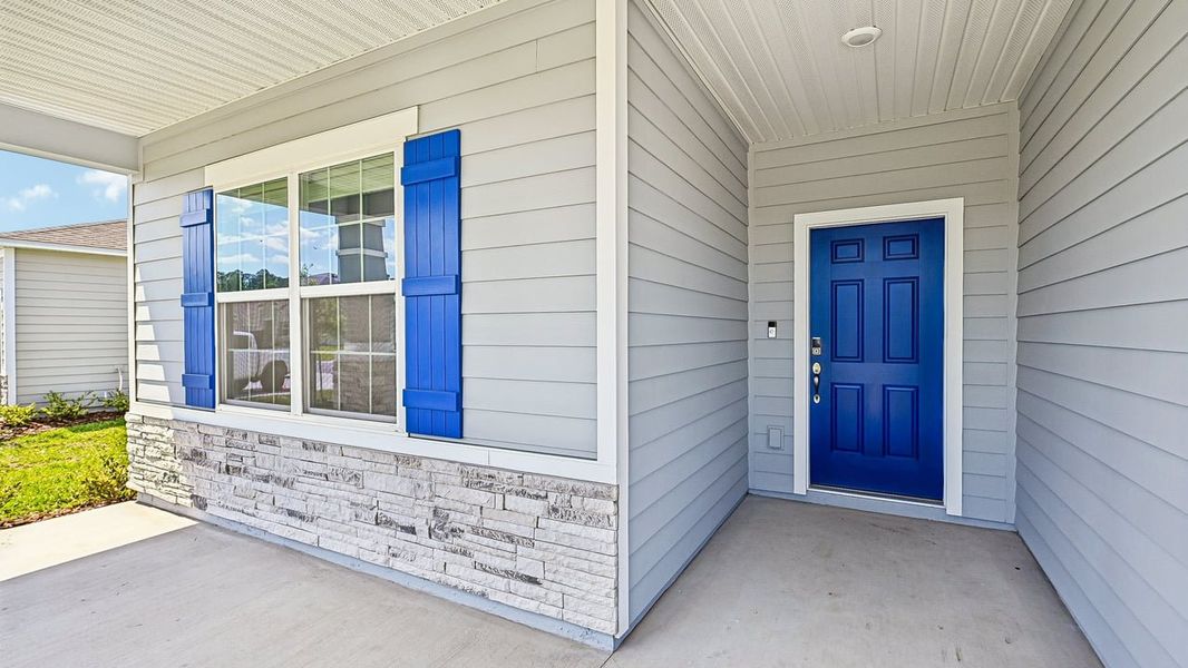 Representative exterior details of a home built from the Melody by Maronda Homes in Winding River, St. Marys (Image 4). Representative exterior details of a home built from the Melody by Maronda Homes in Winding River, St. Marys (Image 4).