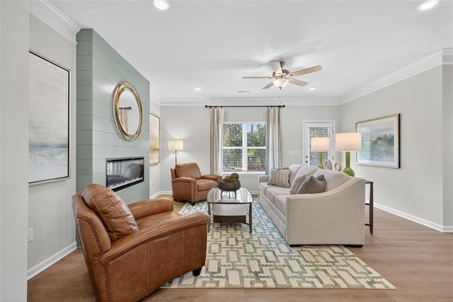 Furnished interior view inside a new home in Townes At The Stiles, Cartersville (Image 10). Furnished interior view inside a new home in Townes At The Stiles, Cartersville (Image 10).