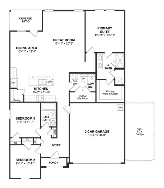 2D floor plan layout for the Daffodil IV by K. Hovnanian® Homes in Glen Oaks, Magnolia, TX (Image 3). 2D floor plan layout for the Daffodil IV by K. Hovnanian® Homes in Glen Oaks, Magnolia, TX (Image 3).