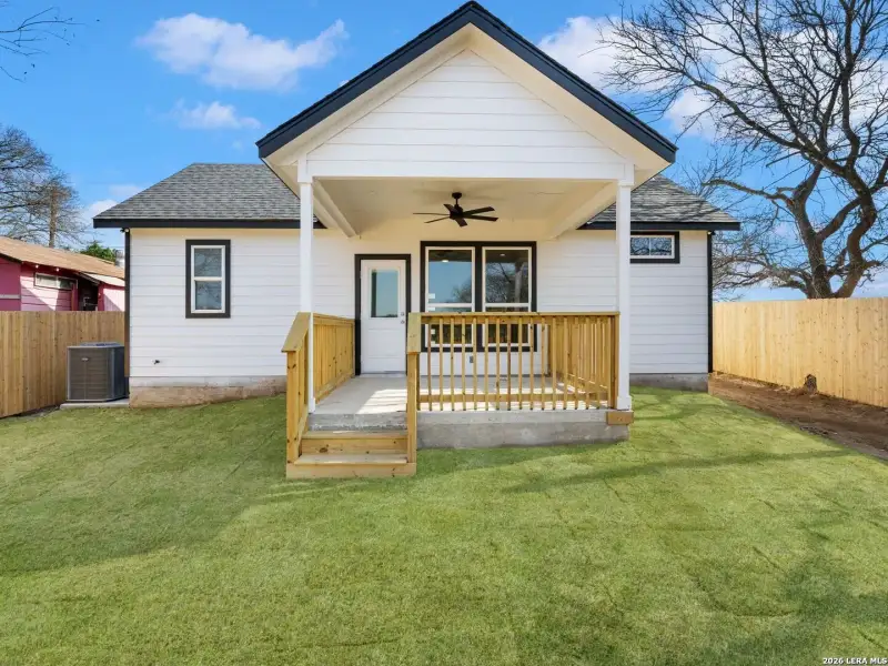 Exterior details and patio area of a home in , Lytle (Image 11).