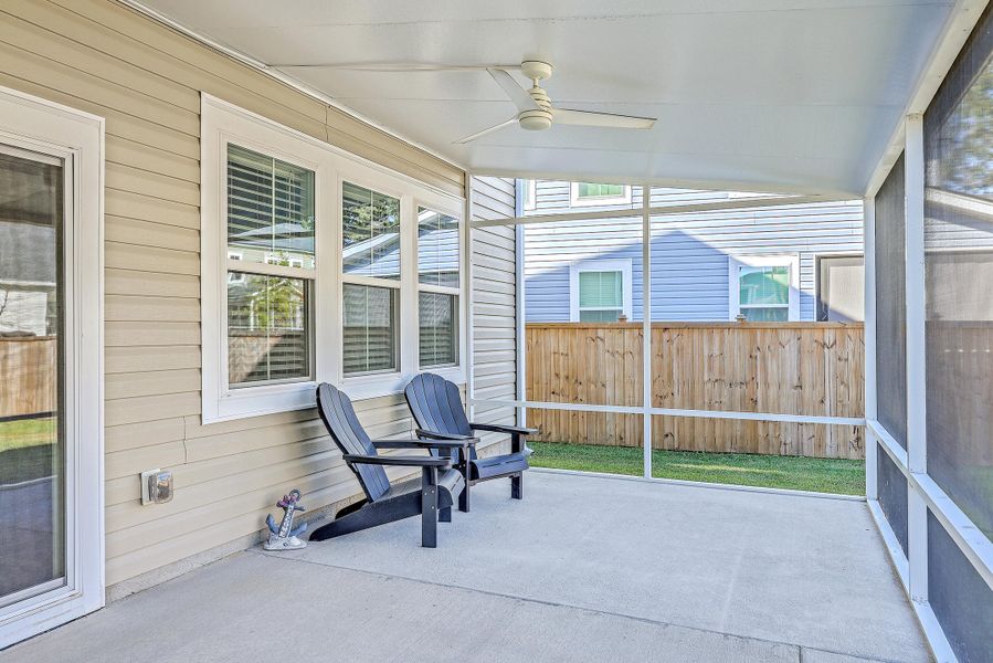 Exterior details and patio area of a home in Limehouse Village: Arbor Series, Summerville (Image 22). Exterior details and patio area of a home in Limehouse Village: Arbor Series, Summerville (Image 22).