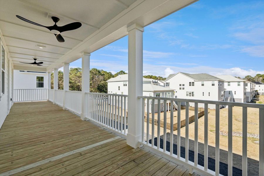 Exterior details and patio area of a home in Overlook at Copahee Sound, Awendaw (Image 4).