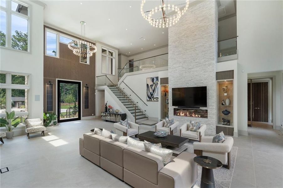 Furnished interior view inside a new home in , Atlanta (Image 13).