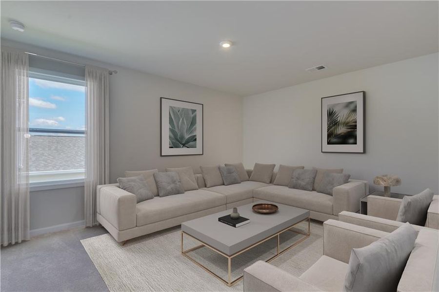 Furnished interior view inside a new home in Annsbury Park, Lilburn (Image 13).