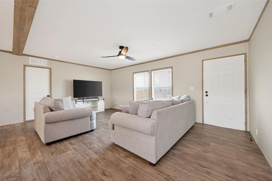 Alternate perspective capturing the layout and versatility of the living area. Alternate perspective capturing the layout and versatility of the living area.