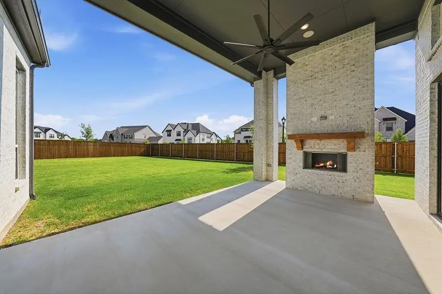 Exterior details and patio area of a home in Light Farms Graham/Reagan, Celina (Image 3).