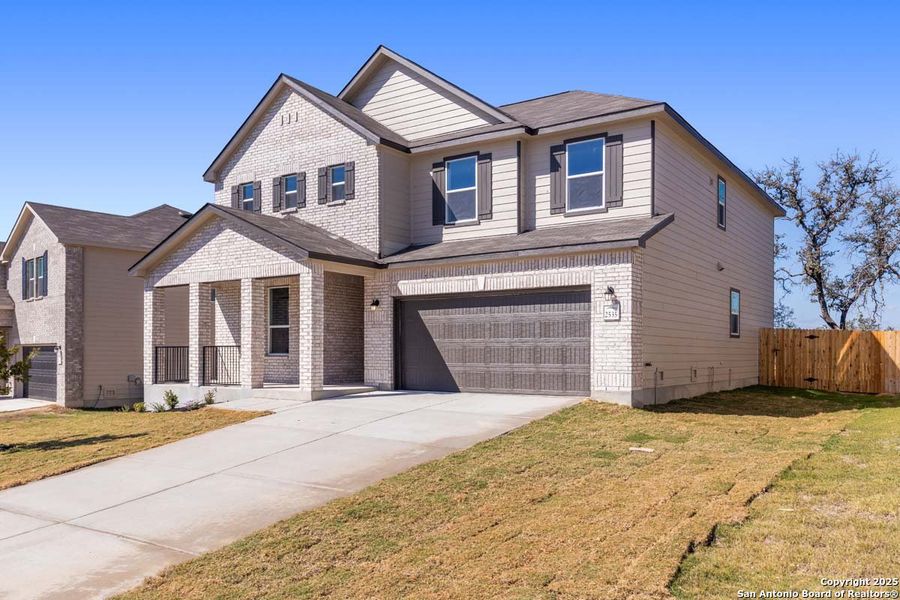 Front exterior of a new home in , San Antonio, TX, highlighting curb appeal (Image 1). Front exterior of a new home in , San Antonio, TX, highlighting curb appeal (Image 1).