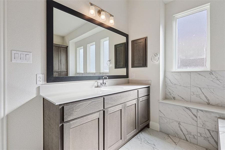 Bathroom with vanity