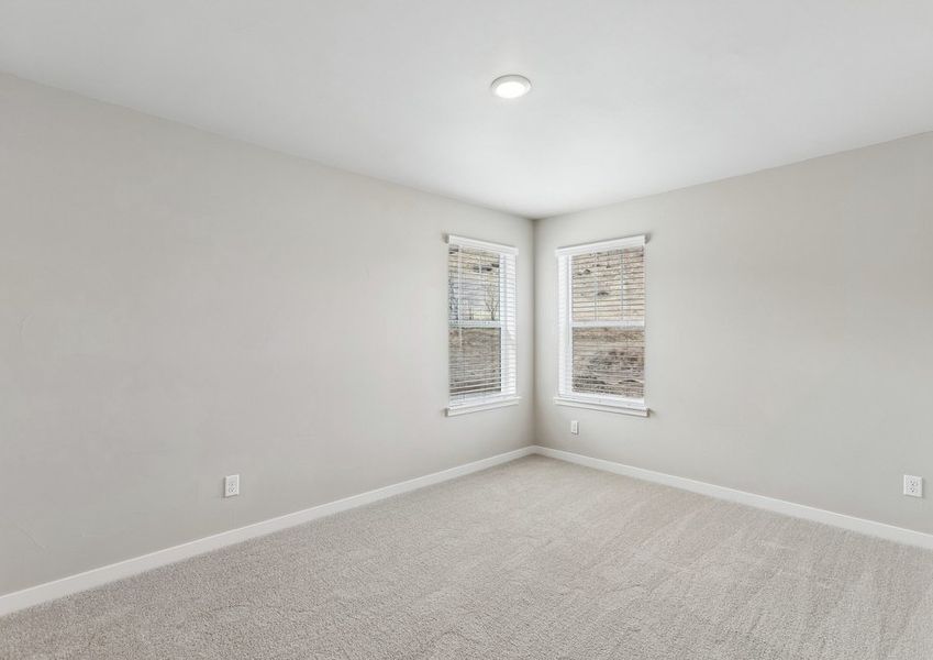 The secondary bedrooms have carpet.