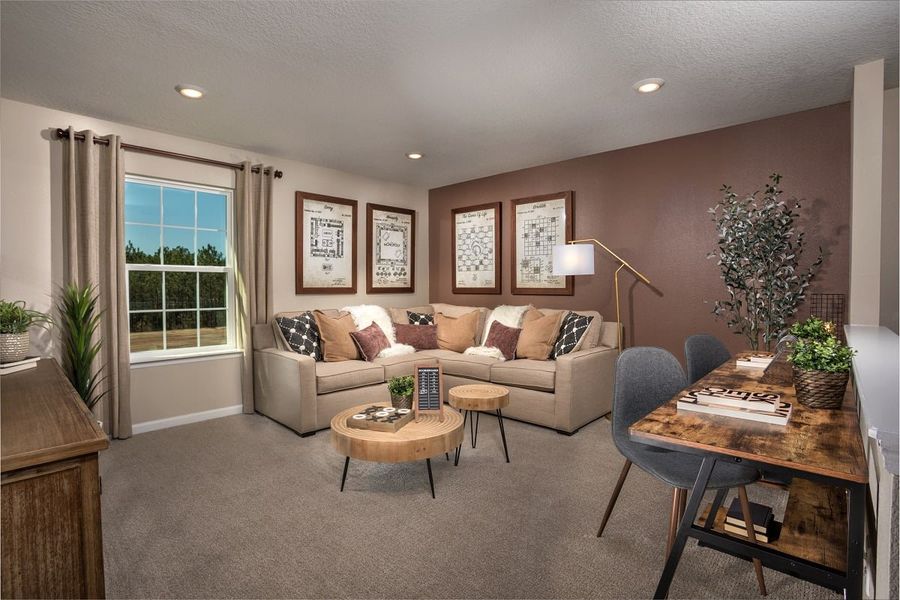 Representative furnished interior of a home built from the 2566 Modeled by KB Home in Copper Ridge, Jacksonville (Image 7). Representative furnished interior of a home built from the 2566 Modeled by KB Home in Copper Ridge, Jacksonville (Image 7).