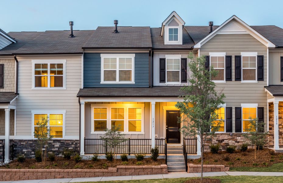 Representative exterior photo of a completed home built from the Sierra by Pulte Homes in Brio, Knightdale, NC (Image 2). Representative exterior photo of a completed home built from the Sierra by Pulte Homes in Brio, Knightdale, NC (Image 2).