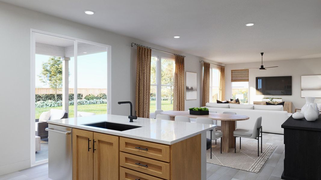 Representative furnished interior of a home built from the Beau by Risewell Homes in Sage Collection – Freedom at Anthem, Kyle (Image 15).