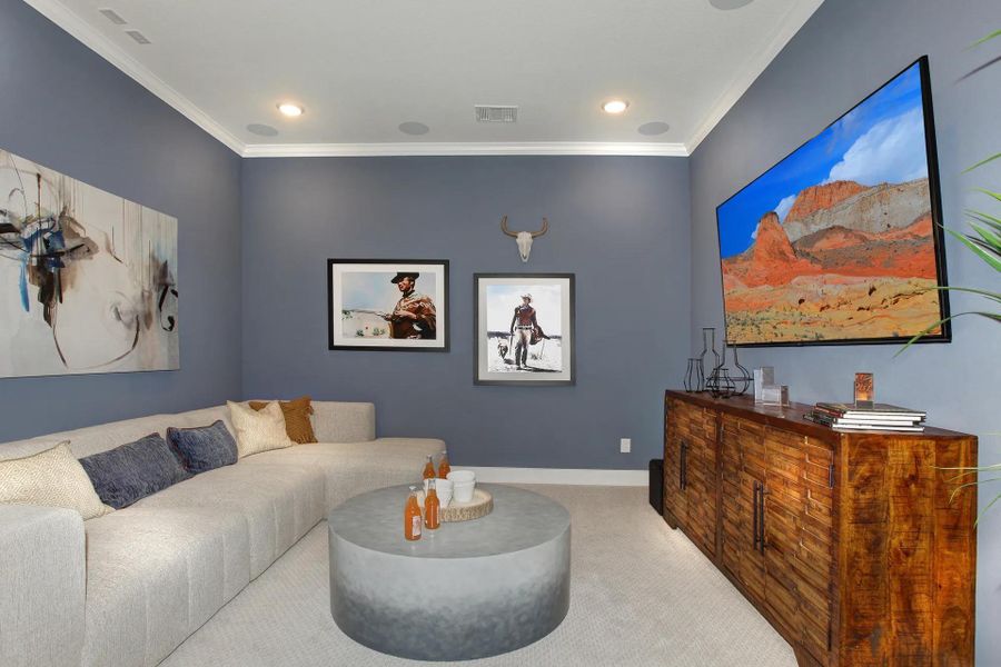 Furnished interior view inside a new home in Fulshear Lakes, Fulshear (Image 7). Furnished interior view inside a new home in Fulshear Lakes, Fulshear (Image 7).