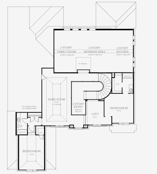 2D floor plan layout for the 4336W by Perry Homes in Enchanted Creek 1 Acre, Allen, TX (Image 3). 2D floor plan layout for the 4336W by Perry Homes in Enchanted Creek 1 Acre, Allen, TX (Image 3).