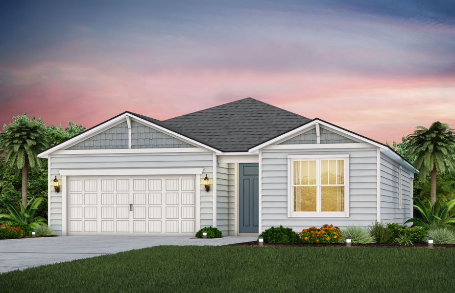 Representative exterior photo of a completed home built from the Cedar by Pulte Homes in Seminole Palms, Palm Coast, FL (Image 23).