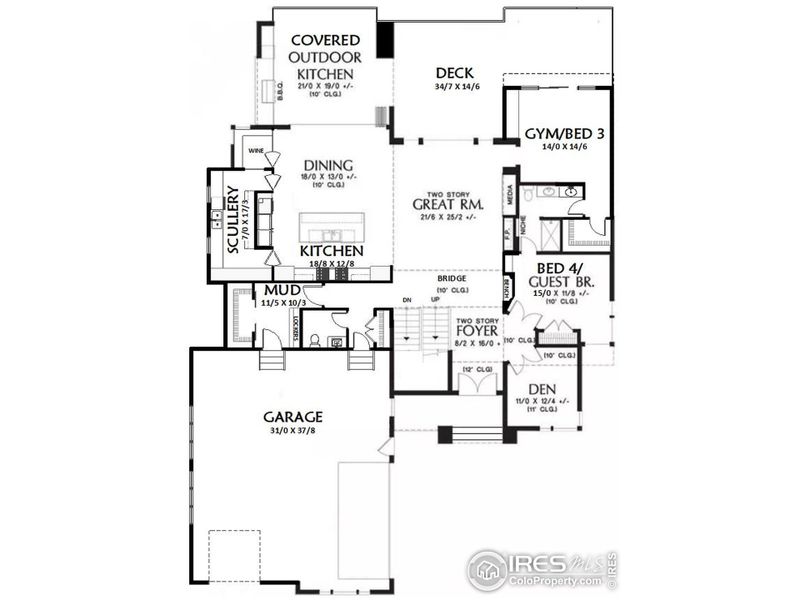 Main Floor plan (Floor plan does not represent pictures perfectly)