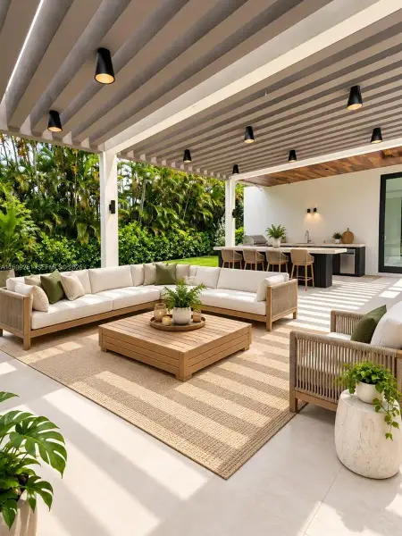 Exterior details and patio area of a home in , Pinecrest (Image 29).