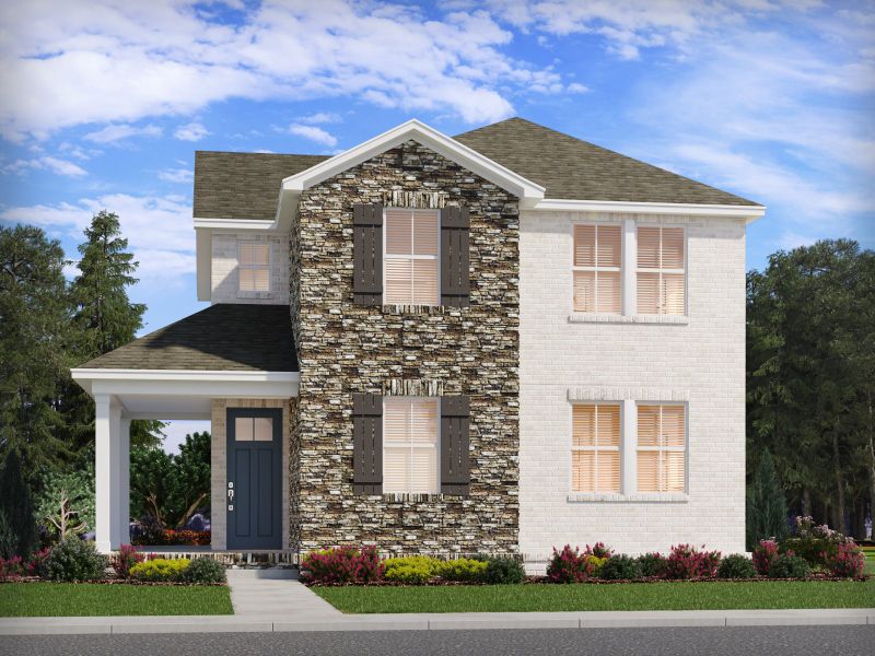 Representative exterior photo of a completed home built from the Georgetown by Meritage Homes in Benders Cove - Premier Series, Mount Juliet, TN (Image 11).