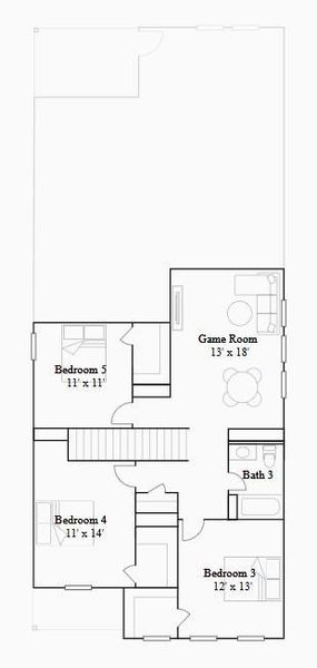2D floor plan layout of this home in Cypress Green, Hockley, TX (Image 3).
