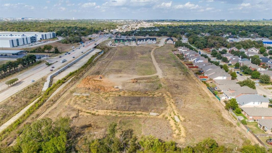 Birds eye view of property