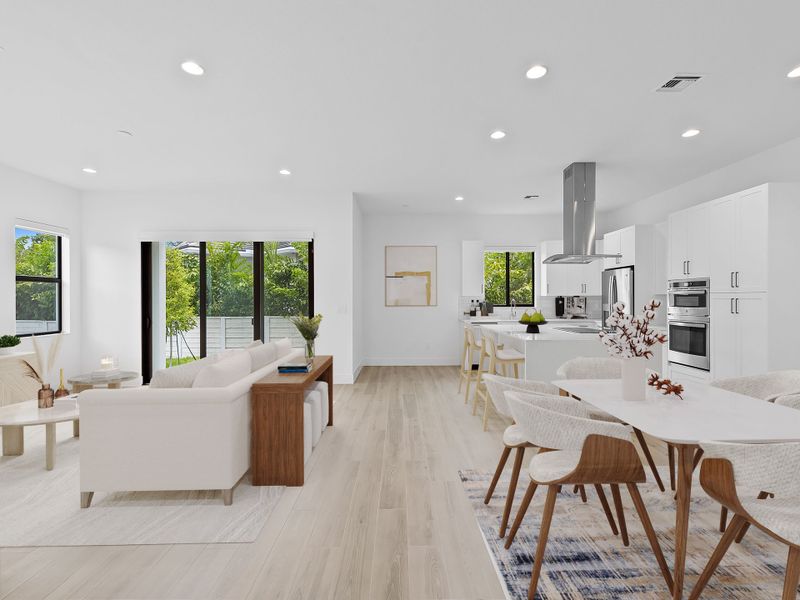 Representative furnished interior of a home built from the The Mainsail by 13th Floor Homes in Marina Landings, Fort Lauderdale (Image 8).