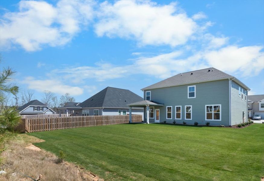 Backyard & Covered Patio | 264 Prominence Drive, Outdoor Oasis Backyard & Covered Patio | 264 Prominence Drive, Outdoor Oasis