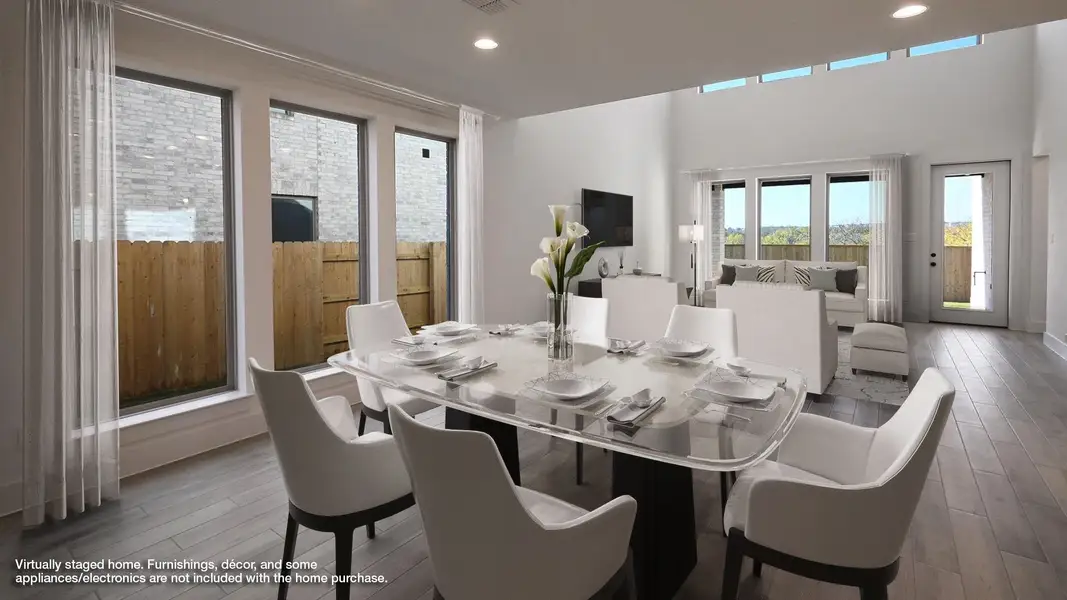 Furnished interior view inside a new home in Crosswinds 50', Kyle (Image 5).