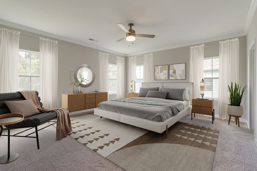 Representative furnished interior of a home built from the Saluda II - Vanguard Collection by Mungo Homes in Windsor Forest, Anderson (Image 6).