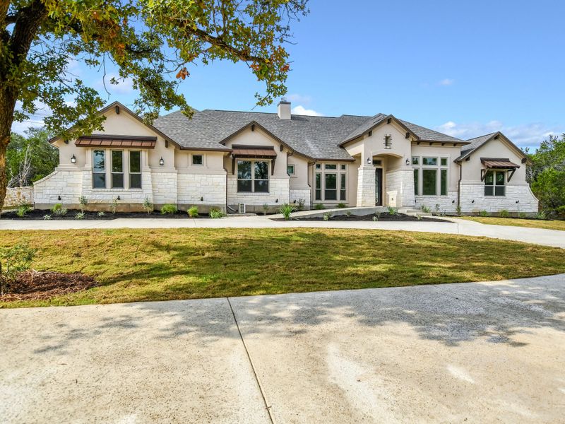 Representative exterior photo of a completed home built from the Coronado I by Giddens Homes in Clearwater Ranch, Liberty Hill, TX (Image 35).