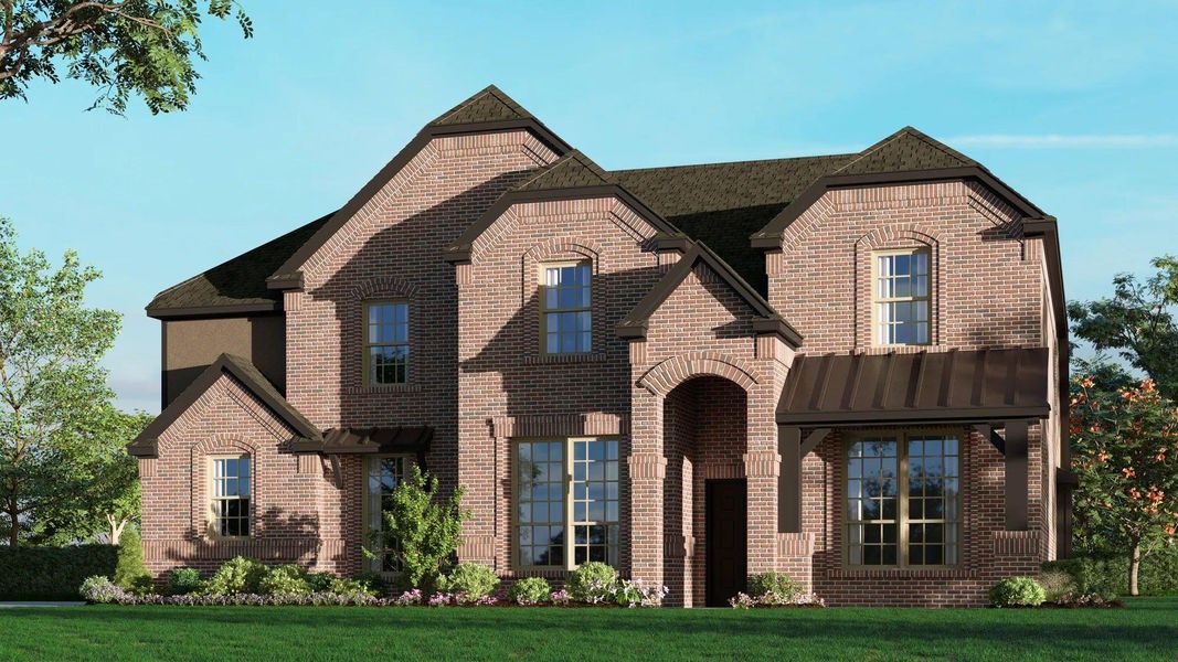 Representative exterior photo of a completed home built from the Concept 3135 by Risewell Homes in Lovers Landing, Forney, TX (Image 15). Representative exterior photo of a completed home built from the Concept 3135 by Risewell Homes in Lovers Landing, Forney, TX (Image 15).
