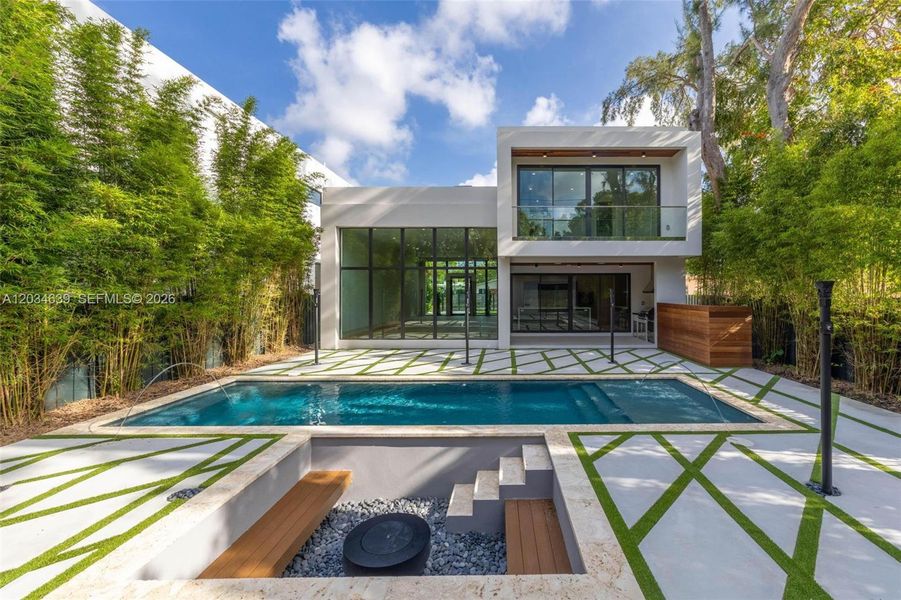 Exterior details and patio area of a home in , Miami (Image 3). Exterior details and patio area of a home in , Miami (Image 3).
