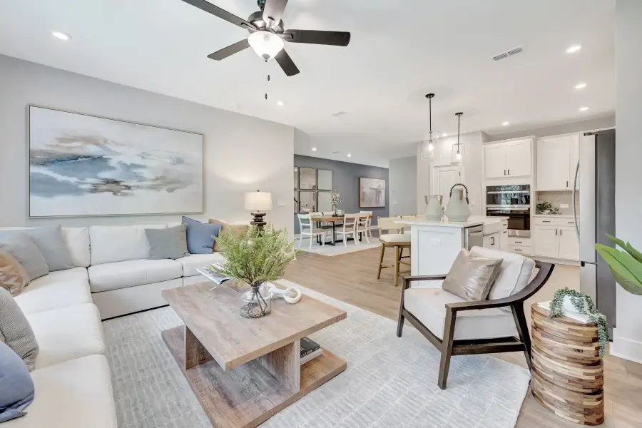 Representative furnished interior of a home built from the Maxwell by Beazer Homes in Friendship Village Townhomes, Apex (Image 6). Representative furnished interior of a home built from the Maxwell by Beazer Homes in Friendship Village Townhomes, Apex (Image 6).