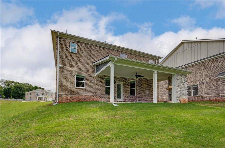 Front exterior of a new home in Burchwood, Stockbridge, GA, highlighting curb appeal (Image 21).