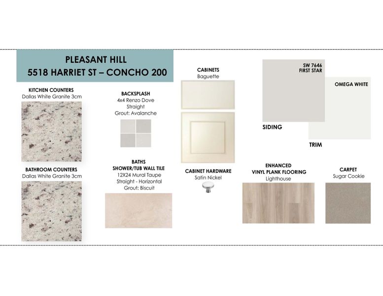 Sample of building materials used in homes in Pleasant Hill, Bryan (Image 4). Sample of building materials used in homes in Pleasant Hill, Bryan (Image 4).