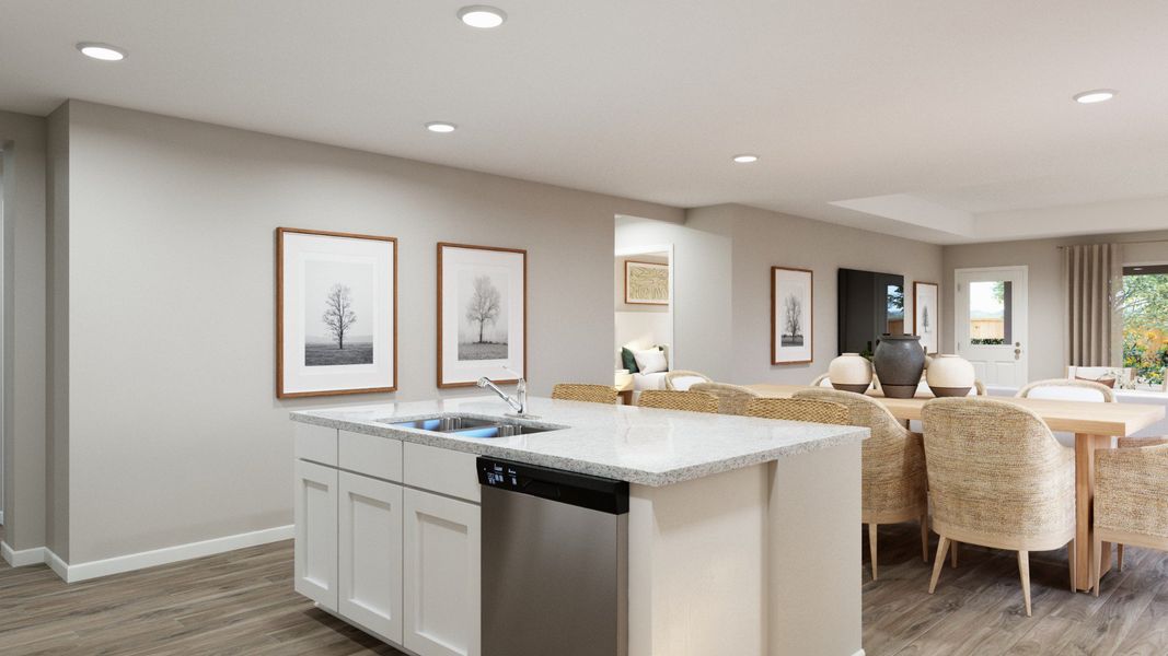 Representative furnished interior of a home built from the The Cortona by Legend Homes in Hunters Ranch, San Antonio (Image 7).