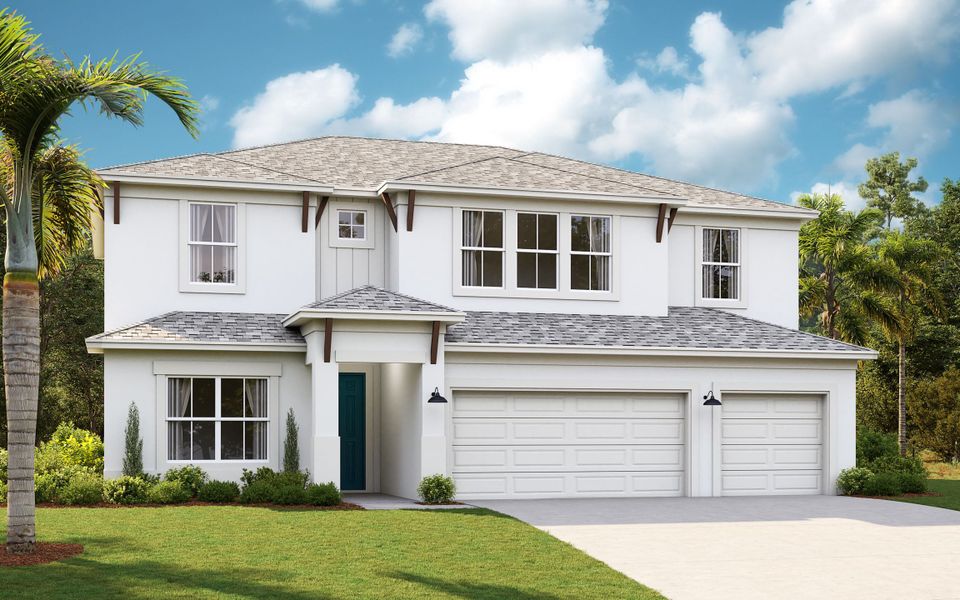 Representative exterior photo of a completed home built from the Dorsett by Cardel Homes in Fieldstone, Plant City, FL (Image 2).
