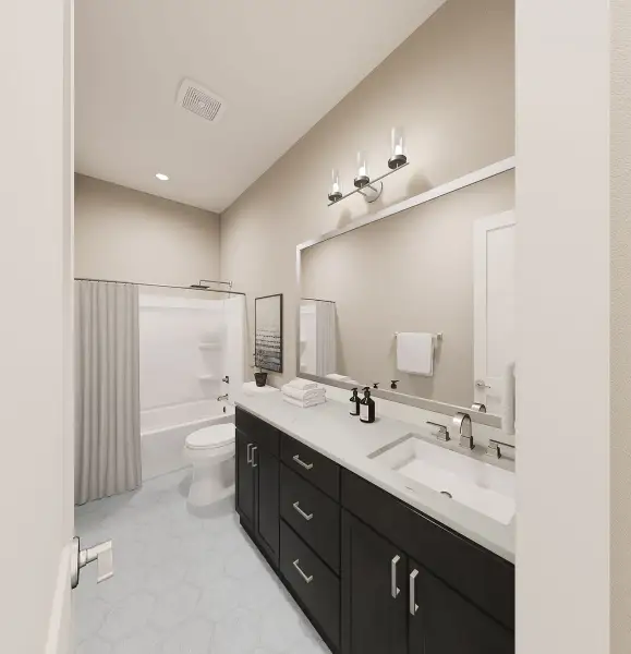 Furnished interior view inside a new home in Soleo, San Tan Valley (Image 14). Furnished interior view inside a new home in Soleo, San Tan Valley (Image 14).