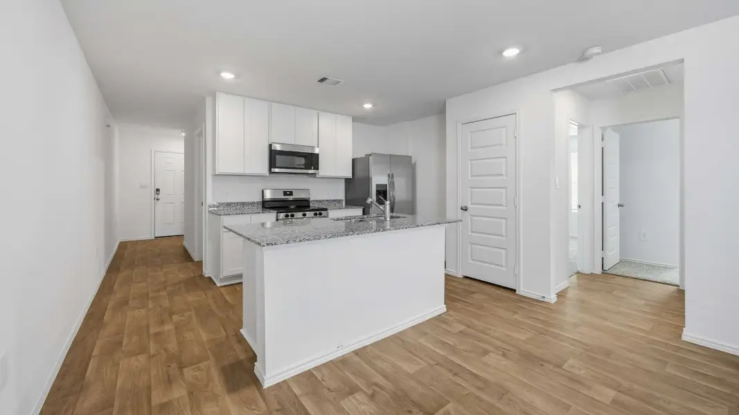 Furnished interior view inside a new home in Garver Heights, Houston (Image 3). Furnished interior view inside a new home in Garver Heights, Houston (Image 3).