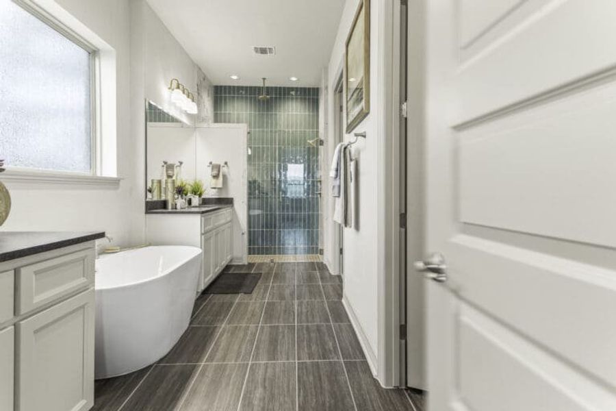 Bathroom in Ashlyn home at Belle Oaks, Bulverde TX