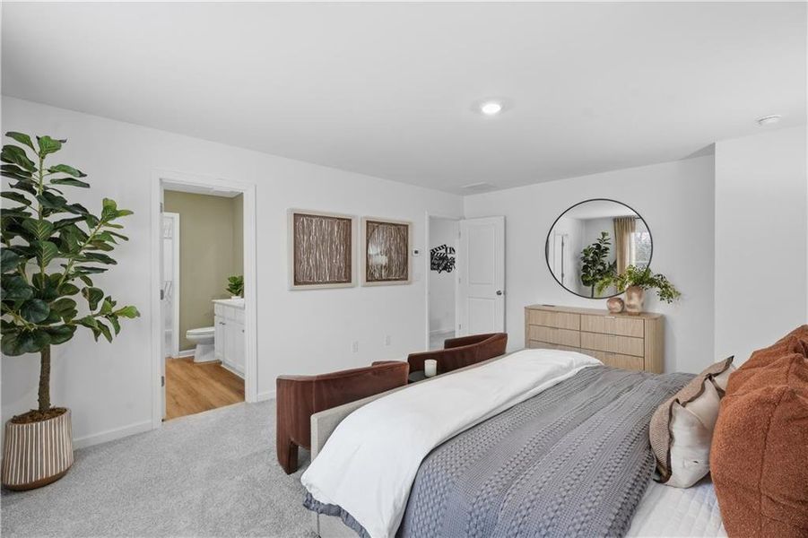 Furnished interior view inside a new home in Crossvine Village, LaGrange (Image 10).