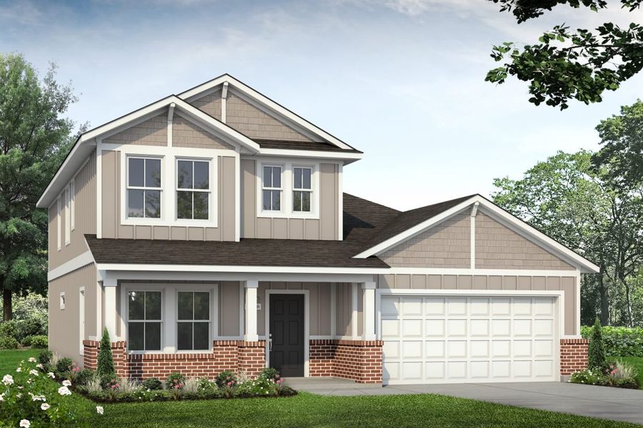 Representative exterior photo of a completed home built from the Durango 2051 by Brohn Homes in Durango, Mustang Ridge, TX (Image 11).