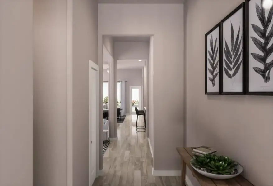 Furnished interior view inside a new home in Painted Tree, McKinney (Image 7).