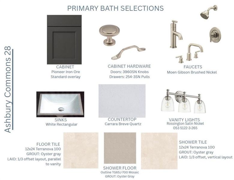 Sample of building materials used in homes in Ashbury Commons, Powder Springs (Image 9).