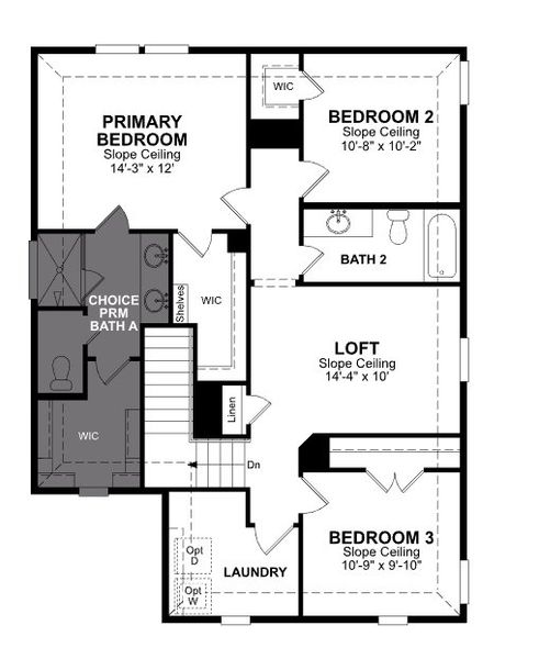 2D floor plan layout of this home in Veranda, San Antonio, TX (Image 3).