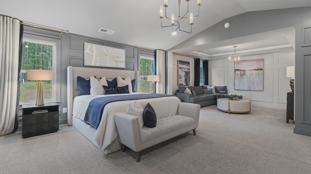 Representative furnished interior of a home built from the Rosemary II by DRB Homes in Northcroft, Loganville (Image 28).